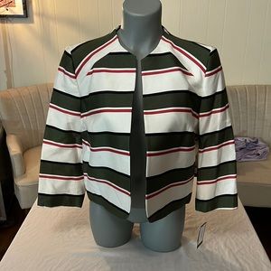 Nine West Olive/Volcano Boxy Structured Blazer in Size 8